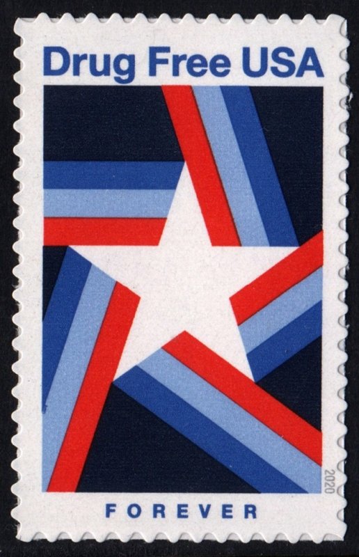 SC#5542 (55¢) Drug Free USA Single (2020) SA