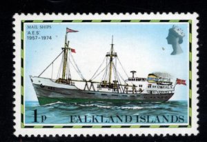 FALKLAND ISLANDS Scott 260  MH* Cargo ship stamp.