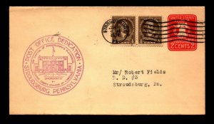 1934 Stroudsburg PA Post Office Dedication Cover - L13768