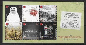 NEW ZEALAND SGMS3673 2015 CENTENARY OF FIRST WORLD WAR MNH