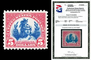 Scott 573 1923 $5.00 America Mint Graded VF-XF 85 NH with PSE CERT