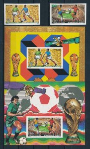 [112761] Djibouti 1986 World Cup football Mexico Imperf. With sheets MNH