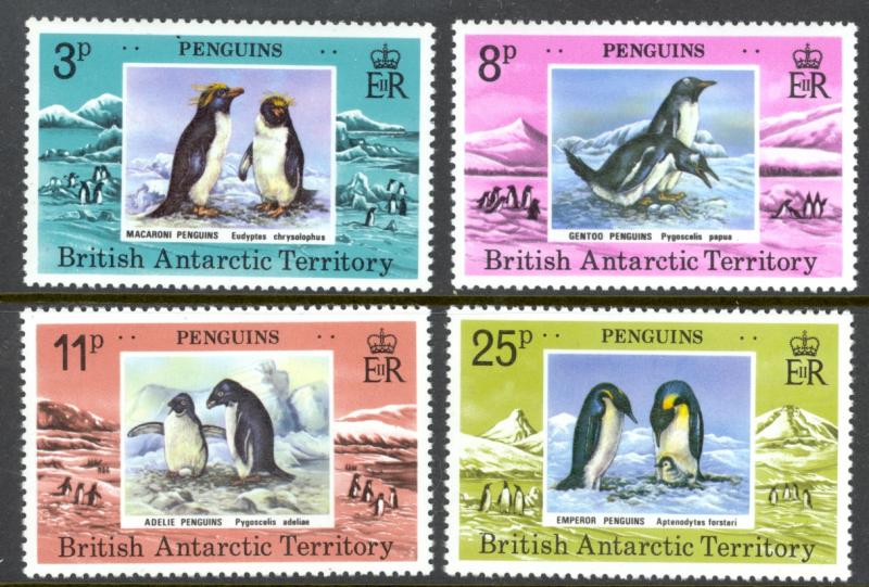 British Antarctic Territory Sc# 72-75 MNH 1979 Penguins