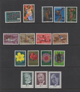 Liechtenstein 1972 Year set complete VFMNH CV $7.10