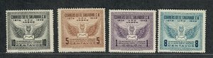 El Salvador Sc#613, C122-124 M/LH/VF, Cv. $26.55