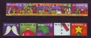 Guernsey Sc 849-854 2004 Christmas stamp set mint NH