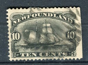 NEWFOUNDLAND; 1887 early classic Pictorial issue used 10c. value IMPERF Margin ?