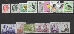 Australia 365-79   1963-65  set  15   VF  NH