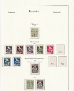 ROMANIA BACK OF BOOK 5 SCANS COLLECTION LOT SOME NEVER HINGED 68 STAMPS