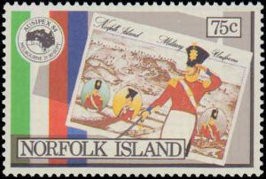 1984 Norfolk Islands #344-346, Complete Set(3), Never Hinged