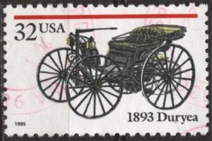 US 3019 (used) 32¢ 1893 Duryea automobile (1995)