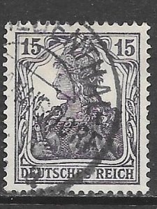 Germany 100: 15pf Germania, used, F-VF