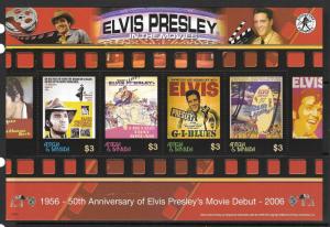 ANTIGUA SG3980a 2006 ELVIS PRESLEY IN THE MOVIES  SHEETLET  MNH