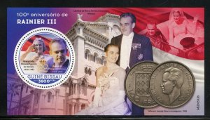GUINEA BISSAU 2023 100th ANN OF RAINIER III WITH GRACE KELLY S/SHEET MINT NH