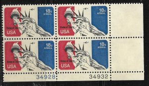 United States - Scott #C87 18c Statue of Liberty LR PB#34925-34932 NH DCV=$1.50