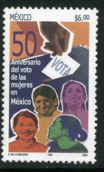 MEXICO 2335, Women's Suffrage, 50th Anniversary. MINT, NH. F-VF.