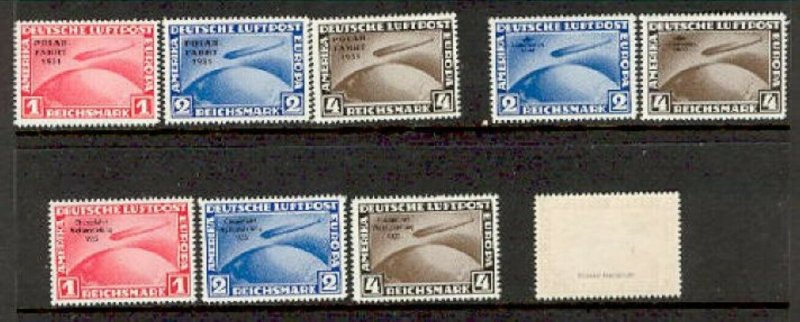 Germany C38-45 MNH Zeppelin Set cv$8,700.00 but.... Reprints