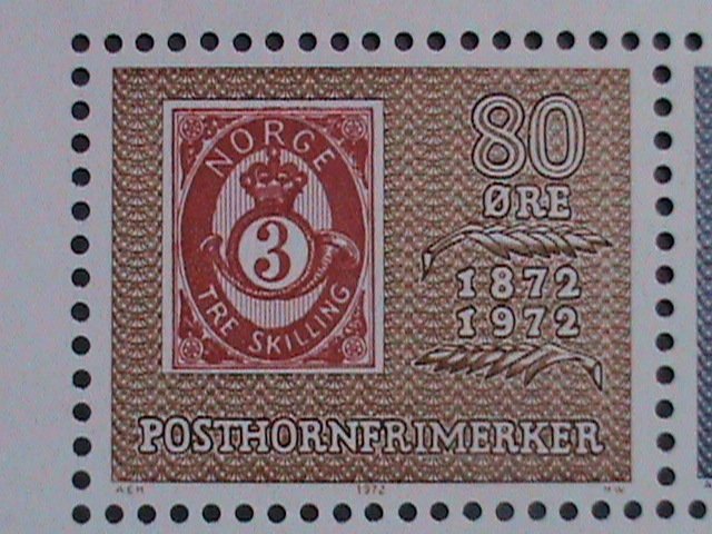 NORWAY-1972 SC#585a CENTENARY OF POST HORN STAMPS -MNH S/S-VERY FINE