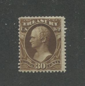 1873 United States Treasury Dept. Stamp #O81 Fine Mint Hinged Disturbed OG 