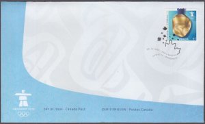 CANADA Sc #2372 FDC VANCOUVER 2010 OLYMPICS STAMP DESIGNED by NAOMI BROUDO