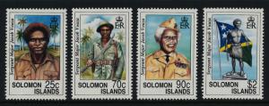 Solomon Islands 718-21 MNH Sergeant Major jacob Vouza, Flag