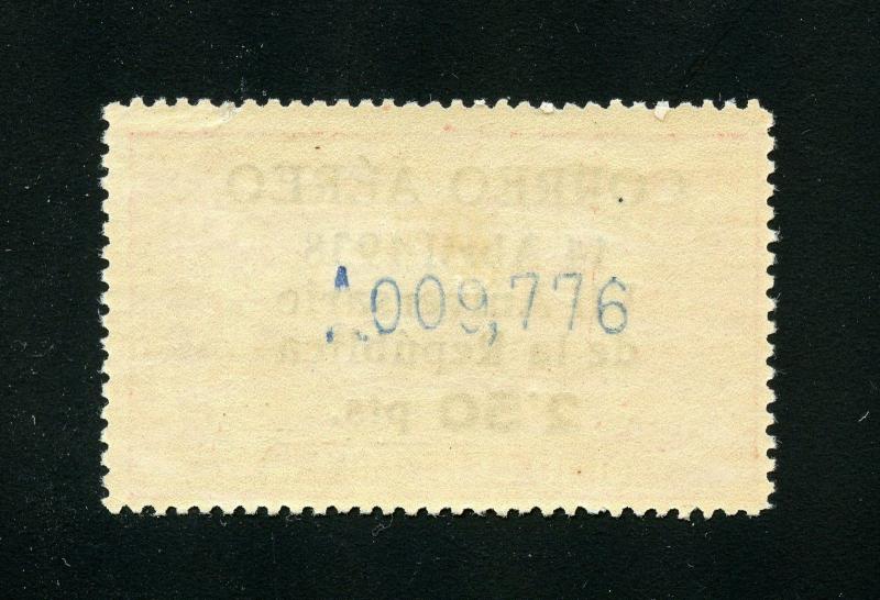 SPAIN AIRMAIL SCOTT #C91  MINT NEVER  HINGED ORIGINAL GUM---SCOTT VALUE $175.00