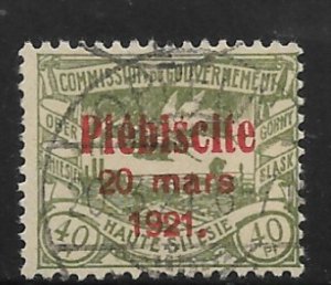 Upper Silesia - Plebiscite - Scott #37 - 40pf Olive Green  F - Used-