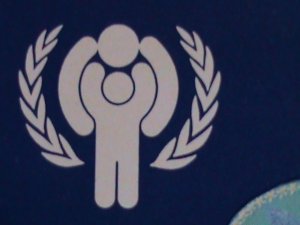 ​ST.THOMAS 1979 SC#517 INTERNATIONAL YEAR OF THE CHILD-CTO- S/S FANCY CANCEL