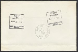 1977 Registered Cover Mississauga Clarkson Postal Stn  to Oakville