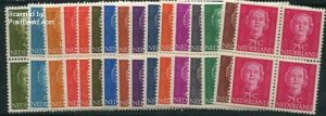 Netherlands 1949, Definitives 16v, Blocks of 4 [ ], MNH