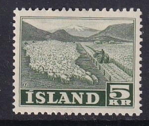 Iceland #268 MH 1950 flock of sheep 5k
