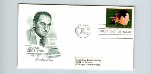 US 1484 George Gershwin Artmaster Label FDC