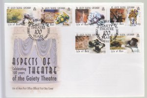 Isle of Man -  2000  Gaiety Theatre 100 Years set 6,   on FDC