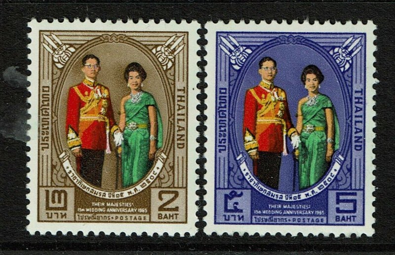 Thailand SC# 428 and 429, Mint Hinged, two Hinge Rems - S13281