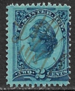 USA REVENUES 1875-78 2c Liberty Head Revenue Wmk.191R Sc R152b VFU