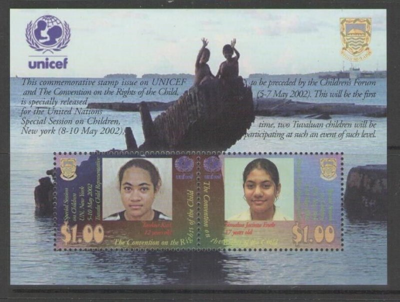 TUVALU SGMS1047 2002 UNICEF RIGHTS OF THE CHILDREN MNH 