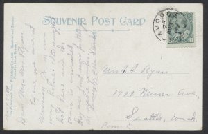 1909 C&V RPO Postmark Orn 132 On McDougall Block Calgary PC to USA