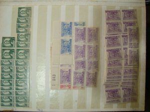 1940/ 1950 period Uruguay MNH dealer collection stock 1000s of stamps blocks