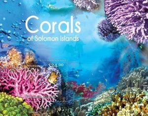 SOLOMON IS.- 2013 - Corals of the Solomons - Perf Souv Sheet - Mint Never Hinged