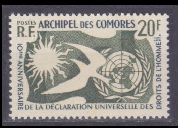 1958 Comoro Islands 38 10 years Universal Declaration of Human Rights 11,00 €