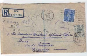 england 1950 registered  multi stamps and poster stamp cover ref r14553