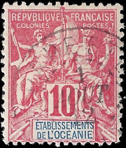 French Oceania 1900 YT 15 u vg