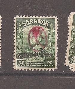 Sarawak Jap Oc 3c Revenue w/ Line Kanji Chop MNH cat $100 (1avf)