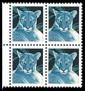 PCBstamps   US #4137 Block $1.04(4x26c)Wildlife-Florida Panther, MNH, (11)