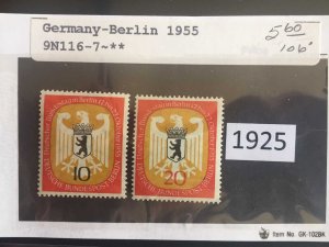 $1 World MNH Stamps (1925), Germany Berlin, 9N 116-7, set of 2