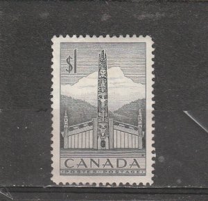 Canada  Scott#  321  MH  (1953 Pacific Coast Indian House and Totem Pole)