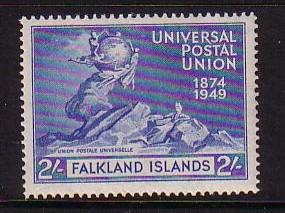 Falkland Islands Sc 106 1949 2/ UPU stamp mint