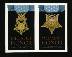 2013 46c Medal of Honor, World War II, Pair, Imperforate Scott 4822-23e Mint NH