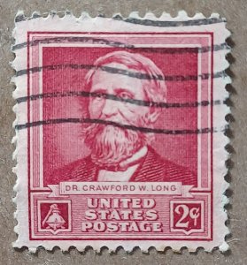 United States #875 2c Dr. Crawford W. Long USED (1940)