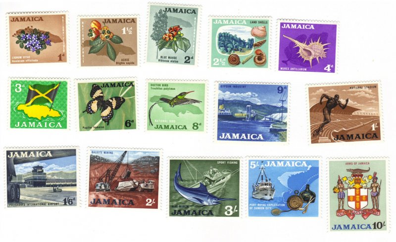 Jamaica #217-31 MH set to 10/-